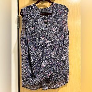 Liz Claiborne Sheer Colorful Tank Top Blouse